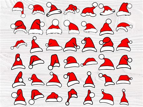 Download Santa Hat SVG Bundle, Funny Christmas Cut Images
